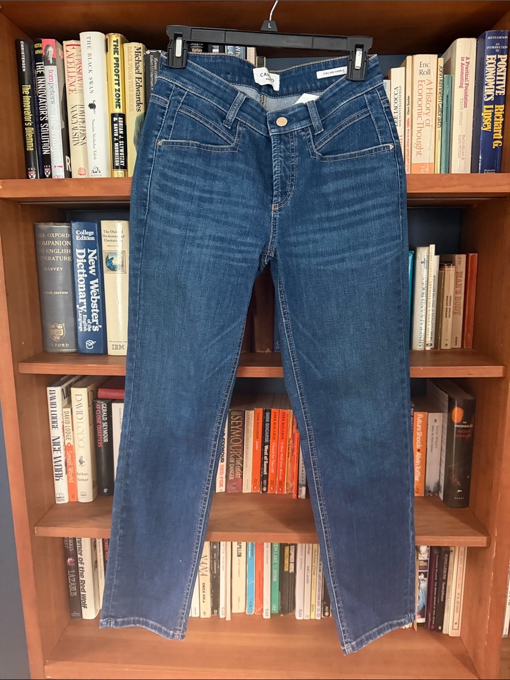 Skinny Mid-Rise Women's Jeans in Dark Blue